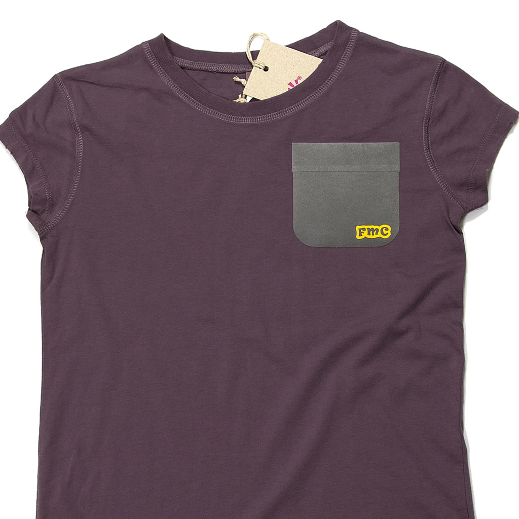 Ladies Cut Distressed Pocket T-Shirt - 5